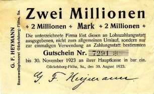 Zwei Millionen Mark