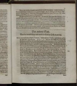 Der andere Satz. Von der innerlichen und unmittelbaren Offenbarung