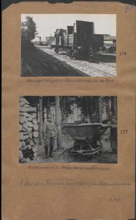 Abtransport fertiggestellter Feldeisenbahnwagen an die Front