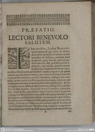 Praefatio Lectori Benevolo Salutem