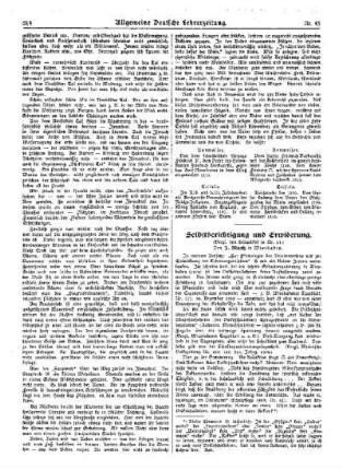 Selbstberichtigung und Erwiderung : (vergl. den Leitartikel in Nr. 41)