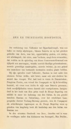 Een en twintigste hoofdstuk
