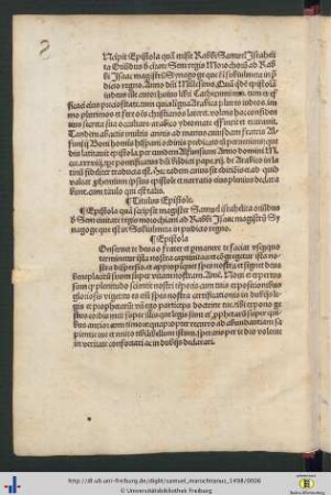 Epistula rabbi Samuel de Fez de adventu Messiae, missa rabbi Isaac