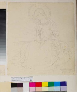 Maria der Verkündigung des Altargemäldes von Fra Angelico für San Domenico Perugia