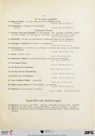 Aquarelle und Zeichnungen (Nr. 210-254)