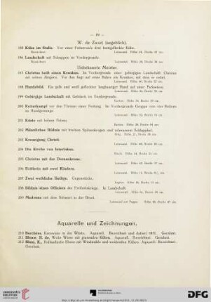 Aquarelle und Zeichnungen (Nr. 210-254)
