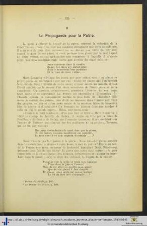 II. La Propagande pour la Patrie.