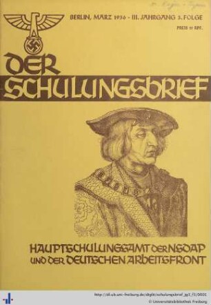 III. Jahrgang, Folge 3: Der Schulungsbrief