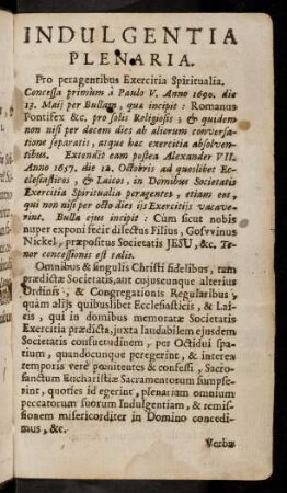 A2r-A2v, Indulgentia Plenaria; ...