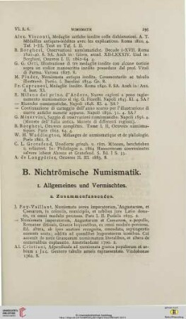 Nichtrömische Numismatik