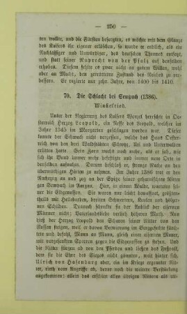 70. Die Schlacht bei Sempach (1386)