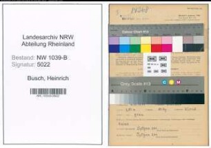 Entnazifizierung Heinrich Busch , geb. 09.10.1899 (Kraftfahrer)