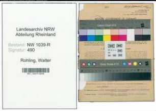 Entnazifizierung Walter Rohling , geb. 09.01.1904 (Rechtsanwalt)