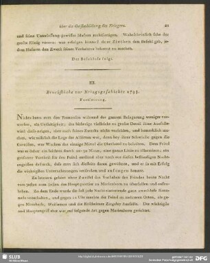 III. Bruchstücke zur Kriegsgeschichte 1793. Fortsetzung