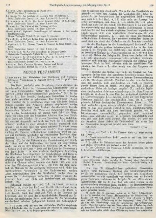 115-116 [Rezension] Linnemann, Eta, Gleichnisse Jesu