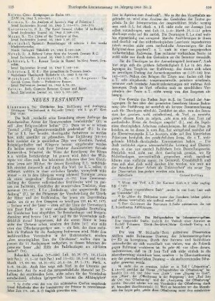 115-116 [Rezension] Linnemann, Eta, Gleichnisse Jesu
