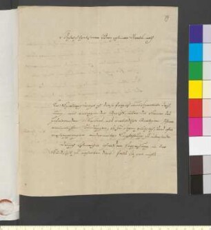 Brief von Lehmann, A. an Goethe, Johann Wolfgang von