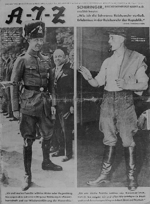 Titelblatt der Arbeiter Illustrierten Zeitung (AIZ) vom 23.10.1932 : Titelblatt der Arbeiter-Illustrierten-Zeitung (AIZ) vom 23.10.1932