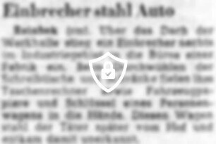 Einbrecher stahl Auto
