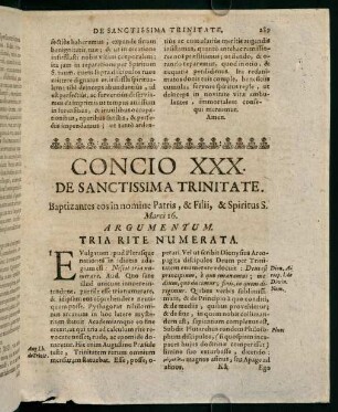 289-298, Concio XXX. de sanctissima trinitate
