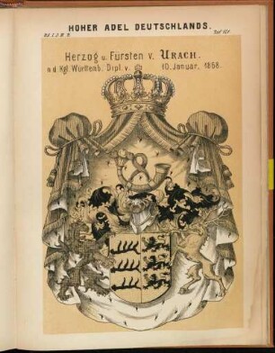 Taf. 101. Herzog u. Fürsten v. Urach.