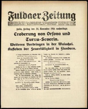 Ausgabe vom Freitag, den 24. November 1916.