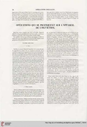 Operations qui se pratiquent sur l'appareil de l'olfaction