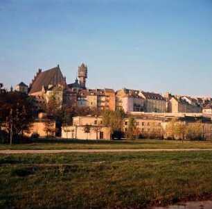 Warschau. Altstadt : Warschau. Blick vom Pragaer Weichselufer auf die Altstadt