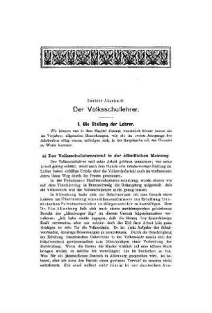 Die Stellung der Lehrer