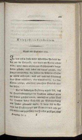 August und September 1799