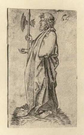 Apostel Matthäus : Apostel Matthäus. Kupferstich (Kopie nach M. Schongauer)