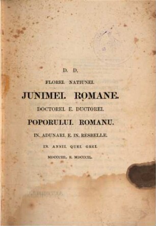 Istori'a Romaniloru din Daci'a Superiore, 1