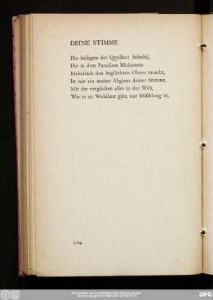 Deine Stimme