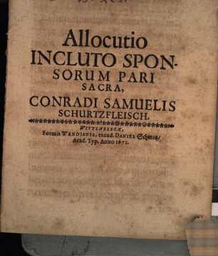 Allocutio incluto sponsorum pari sacra
