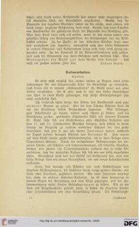Kulturarbeiten, [18]: Schulen
