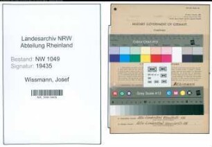 Entnazifizierung Josef Wissmann , geb. 17.04.1893 (Feuerwehrmann)