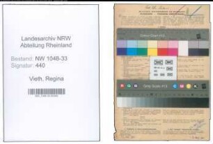 Entnazifizierung Regina Vieth , geb. 31.12.1888 (Lehrerin)