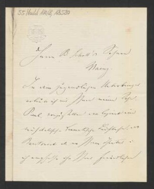 Brief an B. Schott's Söhne : 07.09.1877