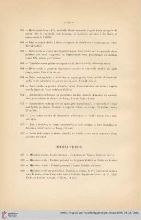 Miniatures (Nr. 677 - 682)