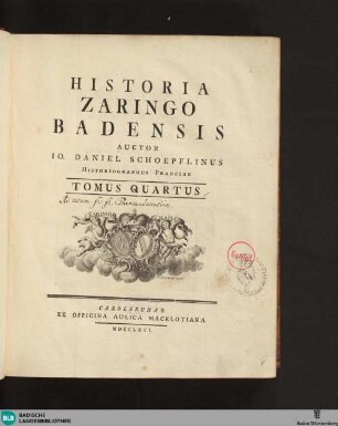 4: Historia Zaringo Badensis