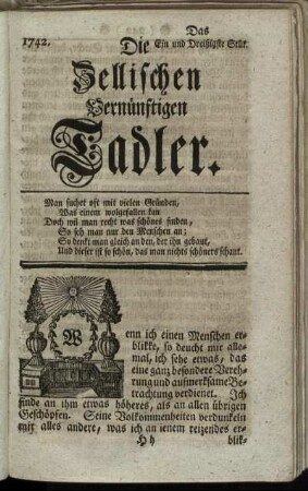1742. Das Ein und Dreißigste Stük.
