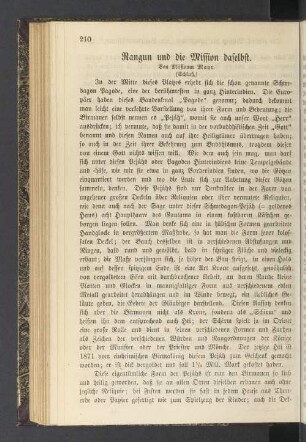 Rangun und die Mission daselbst (Schluß)