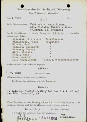 Palm, Gisela von