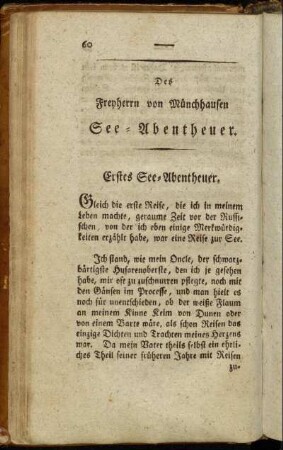Erstes See-Abentheuer