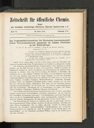 Heft VI. 30. März 1910. Jahrgang XVI.
