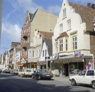 Husum. Häuserfassaden der Innenstadt