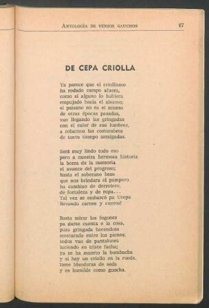 De cepa criolla
