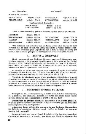 52-53, 5. Inscription et durée du séjour