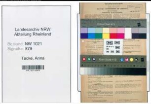 Entnazifizierung Anna Tacke , geb. 09.12.1901 (Postbeamtin)