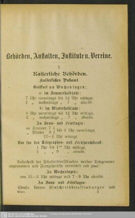 Behördenverzeichnis : Behörden, Anstalten, Institute u. Vereine